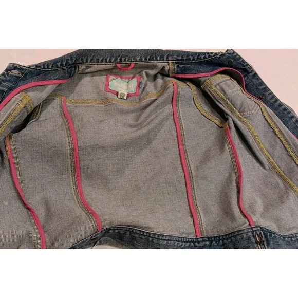 Vintage Y2K Hollister Distressed Wash Denim Button Up Jacket Medium... - Picture 9 of 9